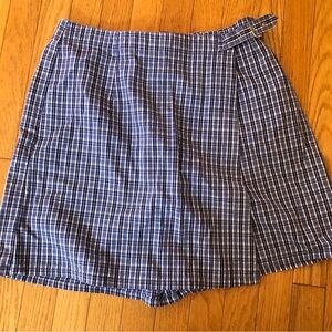 Plaid Mini Skirt - Skort